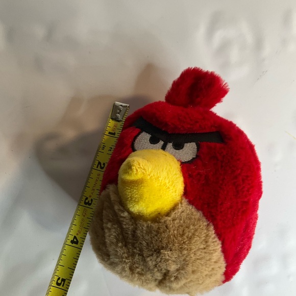 Hartz Angry Bird Red Plush Stuffed Animal Toy No Sound Yellow Black Brown White - Picture 3 of 3